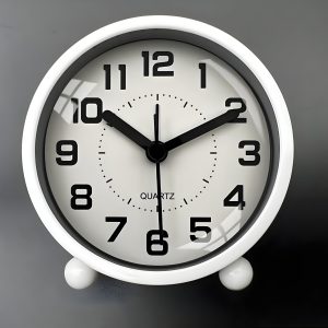 4 inch simple retro bell alarm clock mute clock bedroom student bedside snooze clock classic small table clock