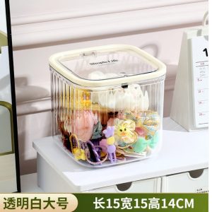 Transparent Desktop Storage Box for Hair Accessories – Clips, Bands, Headwear, Necklaces